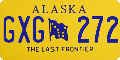 AK license plate GXG272