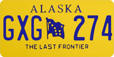 AK license plate GXG274