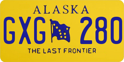 AK license plate GXG280