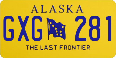 AK license plate GXG281