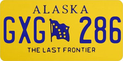 AK license plate GXG286
