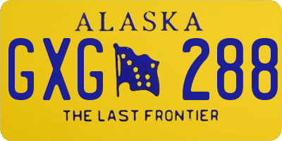 AK license plate GXG288