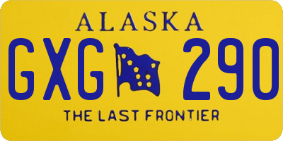 AK license plate GXG290