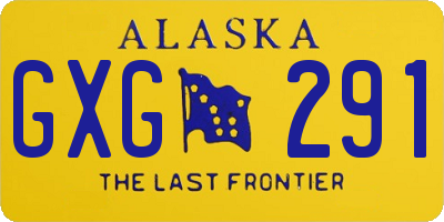 AK license plate GXG291