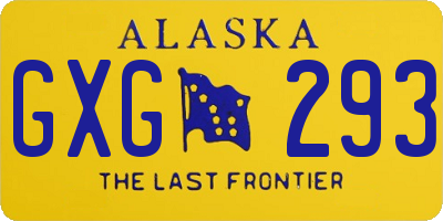 AK license plate GXG293