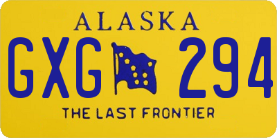 AK license plate GXG294