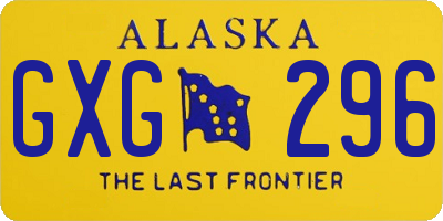 AK license plate GXG296