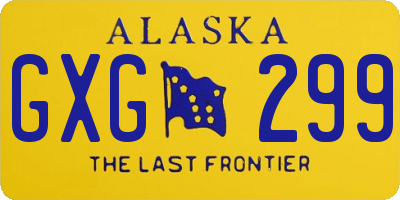 AK license plate GXG299