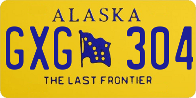 AK license plate GXG304