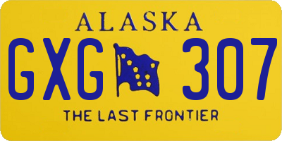 AK license plate GXG307