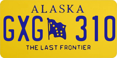 AK license plate GXG310