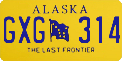 AK license plate GXG314