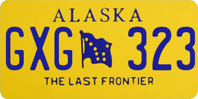 AK license plate GXG323