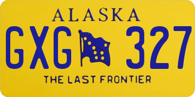AK license plate GXG327