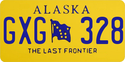 AK license plate GXG328
