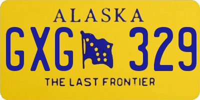 AK license plate GXG329