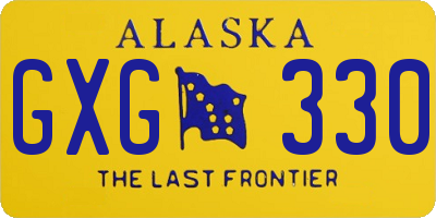 AK license plate GXG330