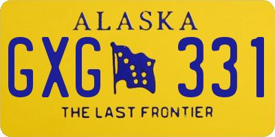 AK license plate GXG331