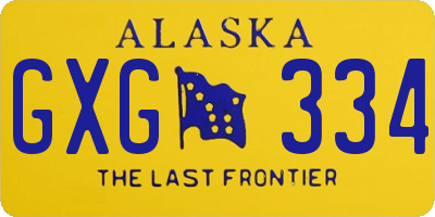 AK license plate GXG334