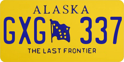 AK license plate GXG337