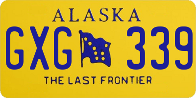 AK license plate GXG339