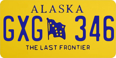 AK license plate GXG346
