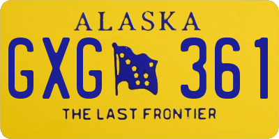 AK license plate GXG361