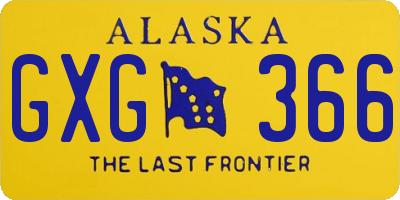 AK license plate GXG366