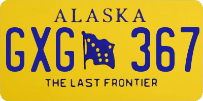 AK license plate GXG367