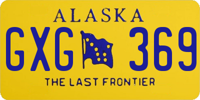 AK license plate GXG369