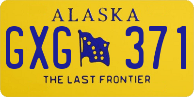 AK license plate GXG371