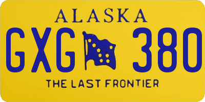 AK license plate GXG380