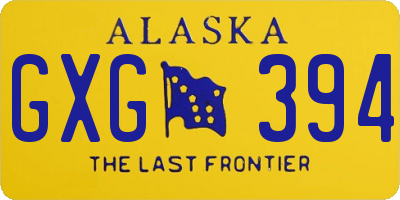 AK license plate GXG394