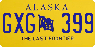 AK license plate GXG399