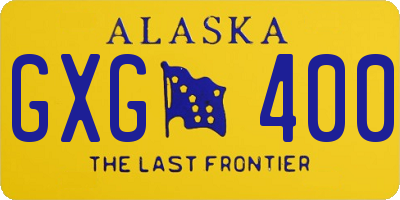 AK license plate GXG400