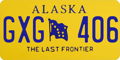 AK license plate GXG406