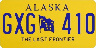 AK license plate GXG410