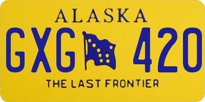 AK license plate GXG420