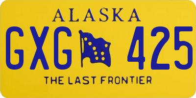 AK license plate GXG425