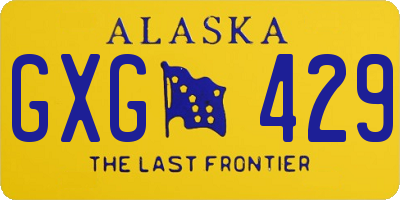AK license plate GXG429