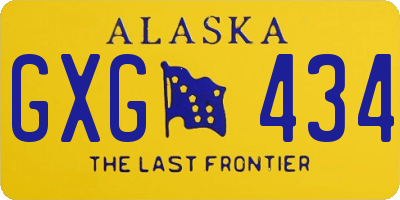 AK license plate GXG434