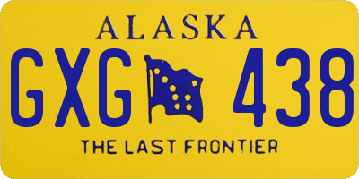 AK license plate GXG438