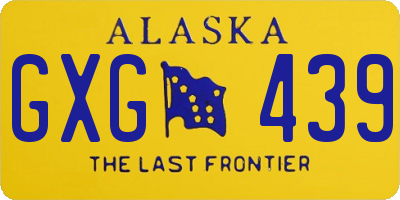 AK license plate GXG439