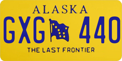 AK license plate GXG440