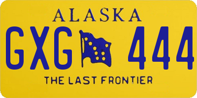 AK license plate GXG444
