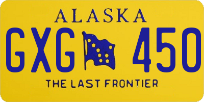 AK license plate GXG450