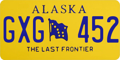 AK license plate GXG452