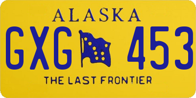 AK license plate GXG453