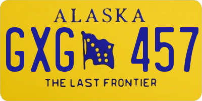 AK license plate GXG457