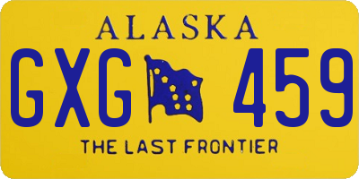 AK license plate GXG459